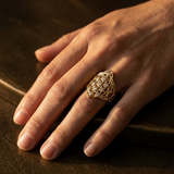 Sapphires Treeseed Ring – Sterling Silver, White Sapphires