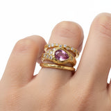 reef ring, 14k gold ring, solid gold ring, handmade gold ring, organic gold ring, coral inspired jewelry, ocean inspired ring, recycled gold jewelry, artisan jewelry israel, atman jewelry, lost wax ring, unique gold ring, fine jewelry