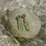 REEF EMERALDS AND DIAMONDS EARRINGS