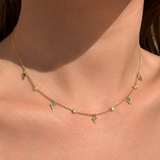 Sià Ray of Lights Necklace – 14K Recycled Gold, Emeralds & Diamonds
