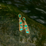 REEF EMERALDS AND DIAMONDS EARRINGS