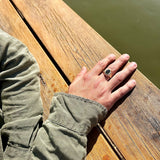 Algae Ring – 14K Gold & Green Tourmaline