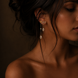 Short Ray of Lights Earrings – 14K Gold, Diamonds